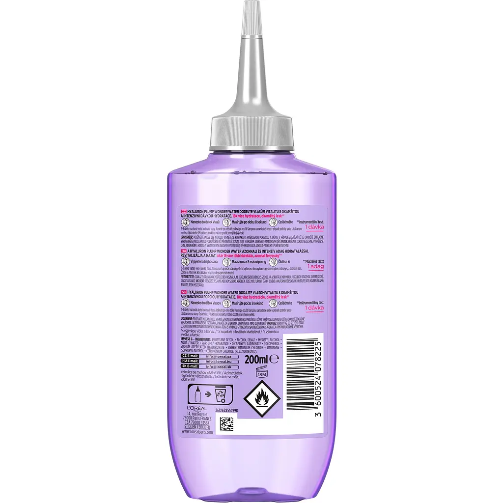 Рідкий експрес-засіб L'Oreal Paris Elseve Hyaluron Plump Wonder Water з ефектом ламінації 200 мл (AA586500) - фото 2