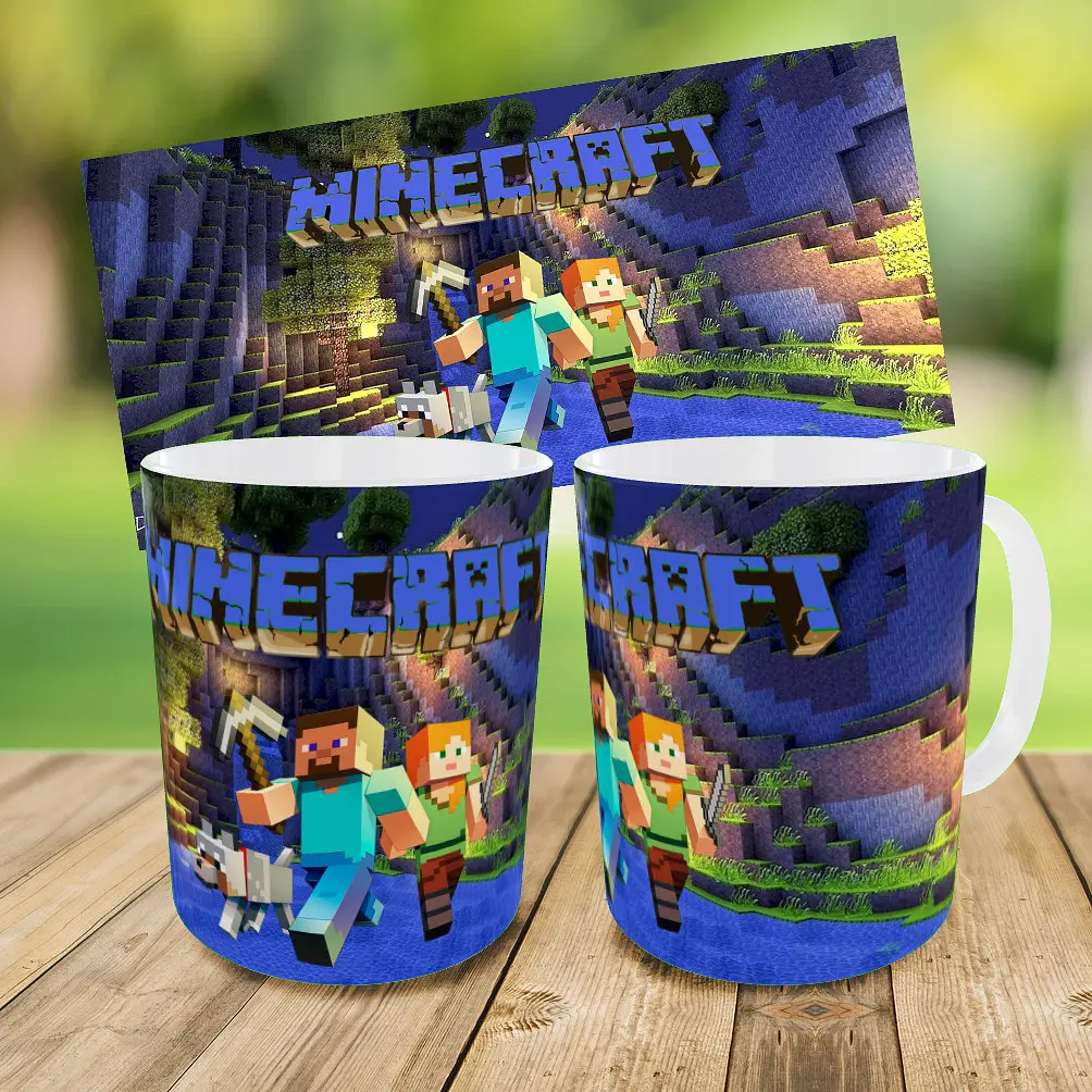 Набор детский Майнкрафт «Minecraft» рюкзак 36х27см сумка-бананка, кружка с принтом для мальчика (01662) - фото 9