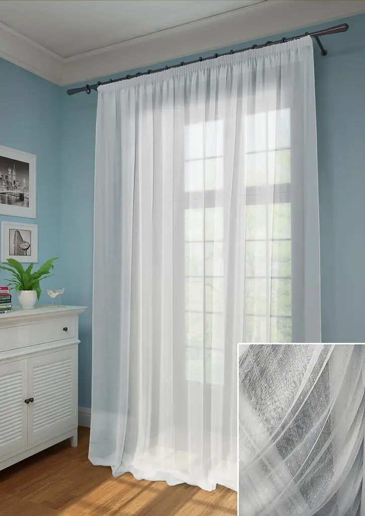 Тюль дощик білий 400х270