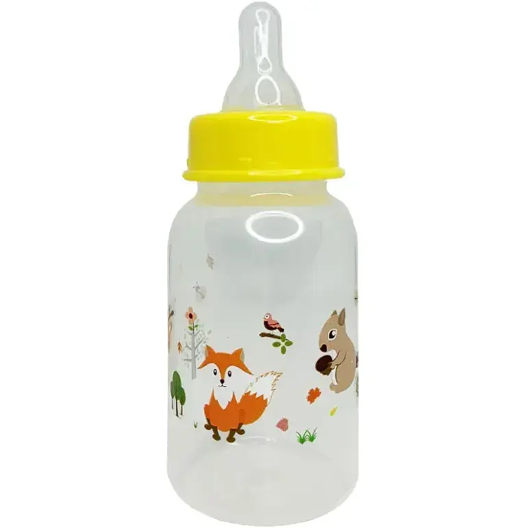 Бутылочка для кормления Mega Zayka Зверята 150 мл MGZ-0204 (Yellow)  - фото 2