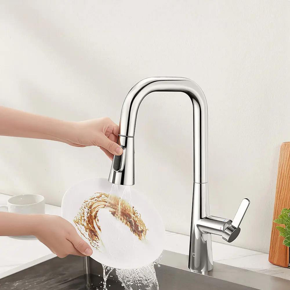 Выдвижной кухонный смеситель Xiaomi MiJia Pull-out Kitchen Faucet S1 (MJCLSCFLT01DB) - фото 6