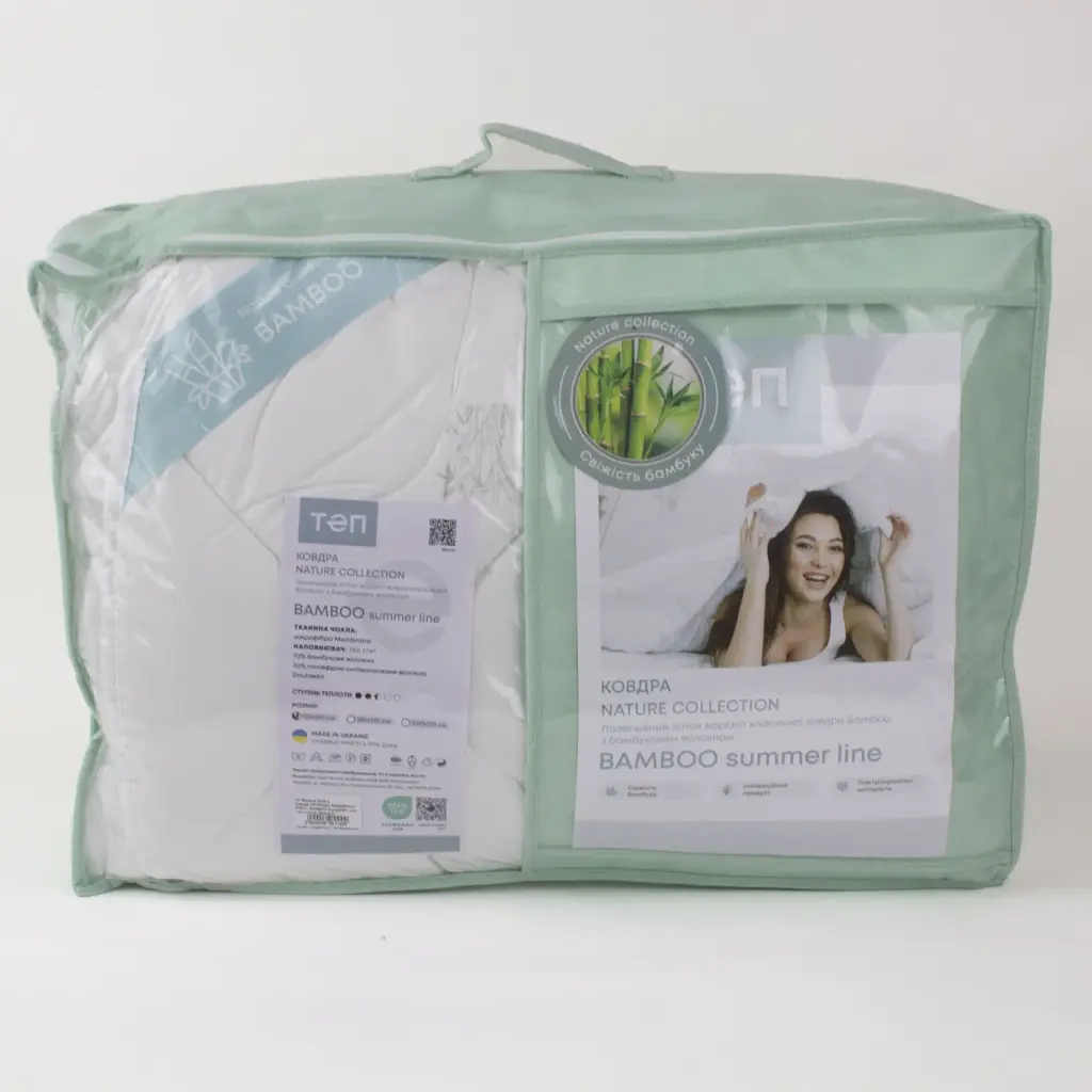 Літня ковдра ТЕП Nature Bamboo Summer Line з бамбуковим волокном 200x210 см білий - фото 9