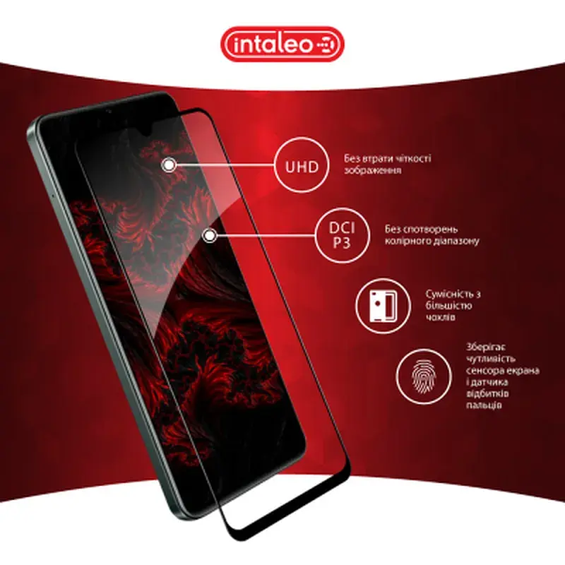 Скло захисне Intaleo Full Glue Realme C61 Black (1283126594052) - фото 4