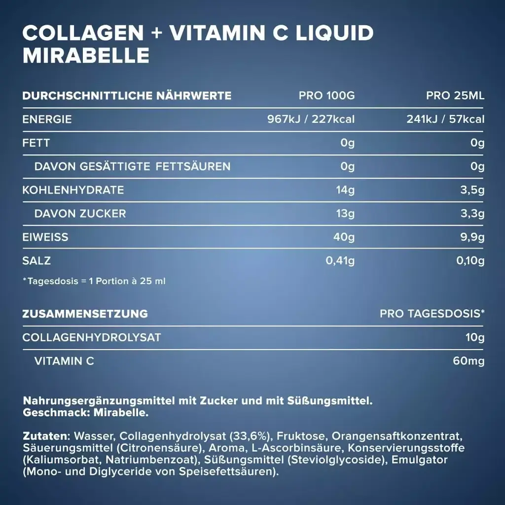 Колаген питний IronMaxx Collagen + Vitamin C Liquid Мірабель 1000 мл - фото 2