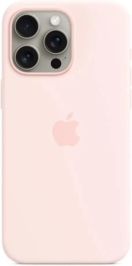 Оригінальний силіконовий чохол для iPhone 15 Pro Max Apple Silicone Case with MagSafe Light Pink MT1M3ZM/A - фото 3