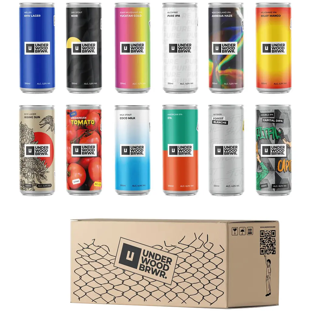 Набір пива дегустаційний Underwood 4.1-8% 12 банок 0.33 л - фото 2