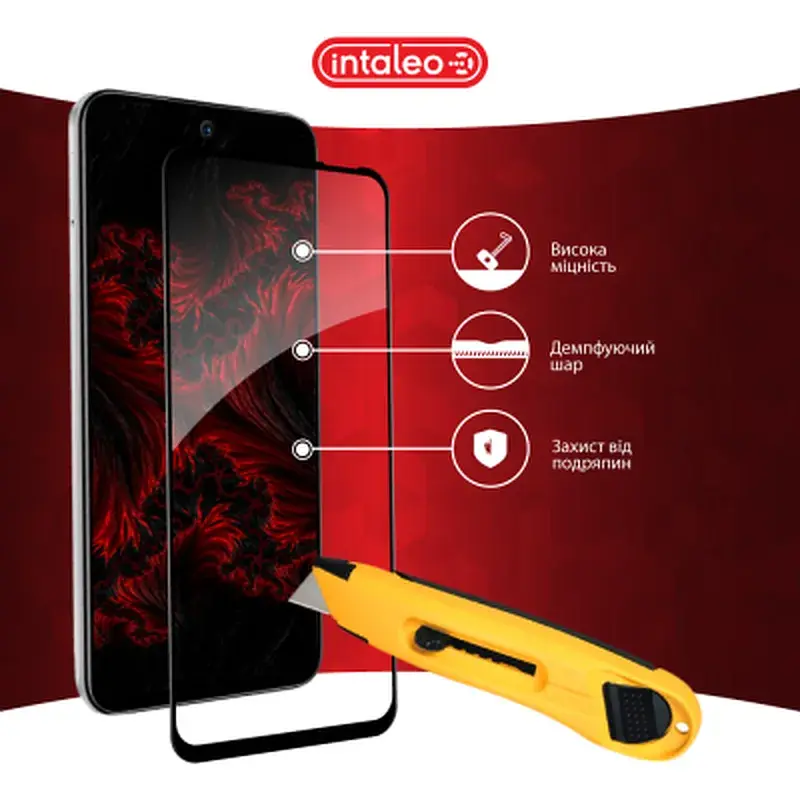 Скло захисне Intaleo Full Glue Tecno Spark 30C Black (1283126599361) - фото 5