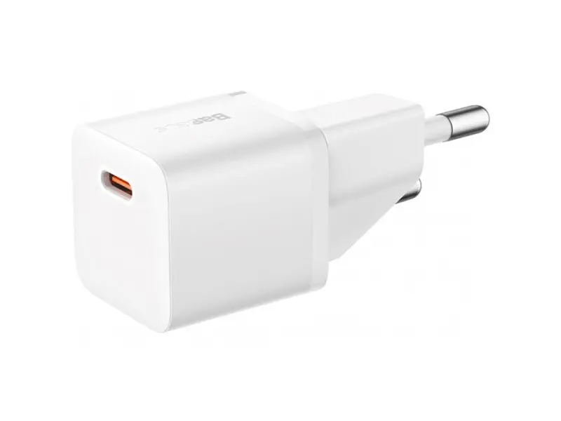 Мережевий зарядний пристрій BASEUS GaN5 Fast Charger (mini) 1C 20 W White (CCGN050102) - фото 2