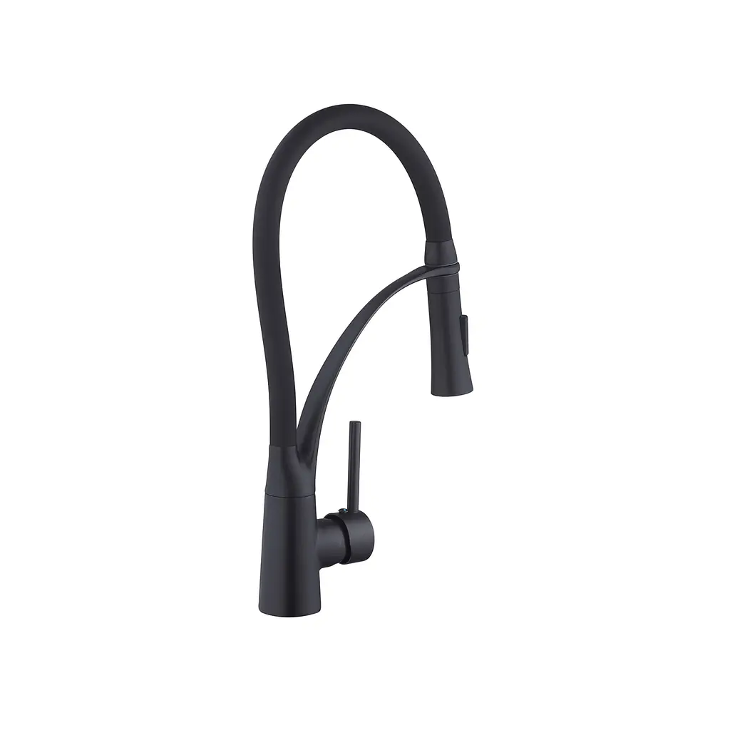 Змішувач для кухні Kroner KRP Ersel - SCH03393BLK Чорний матовий - фото 3