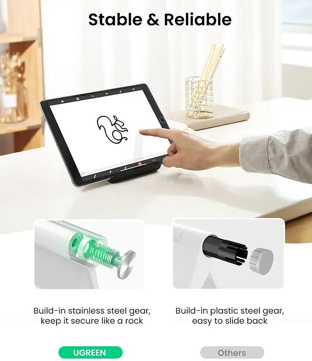 Підставка тримач для планшета Ugreen LP115 Multi-Angle Stand for iPad чорна - фото 7