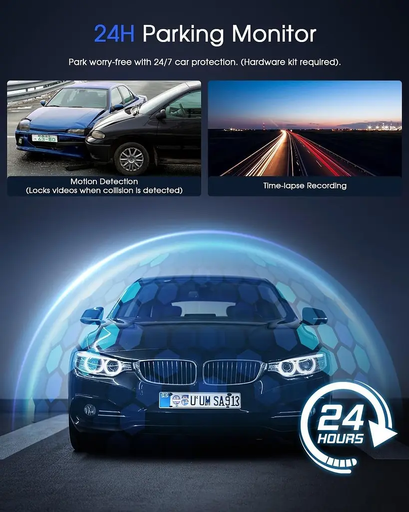 Відеореєстратор Avylet A1/ 2К / 170° / GPS / Wi-Fi / Чорний - фото 3