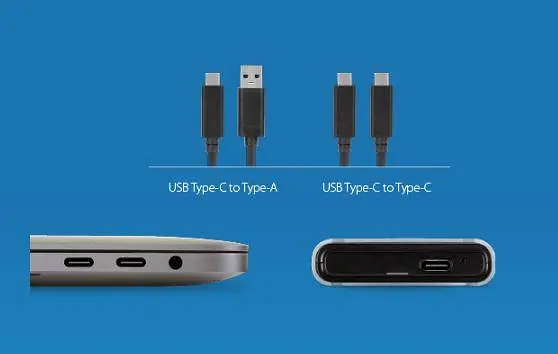 Наружный накопитель SSD 500Gb Transcend ESD370C USB 3.1 темно-синий - фото 4