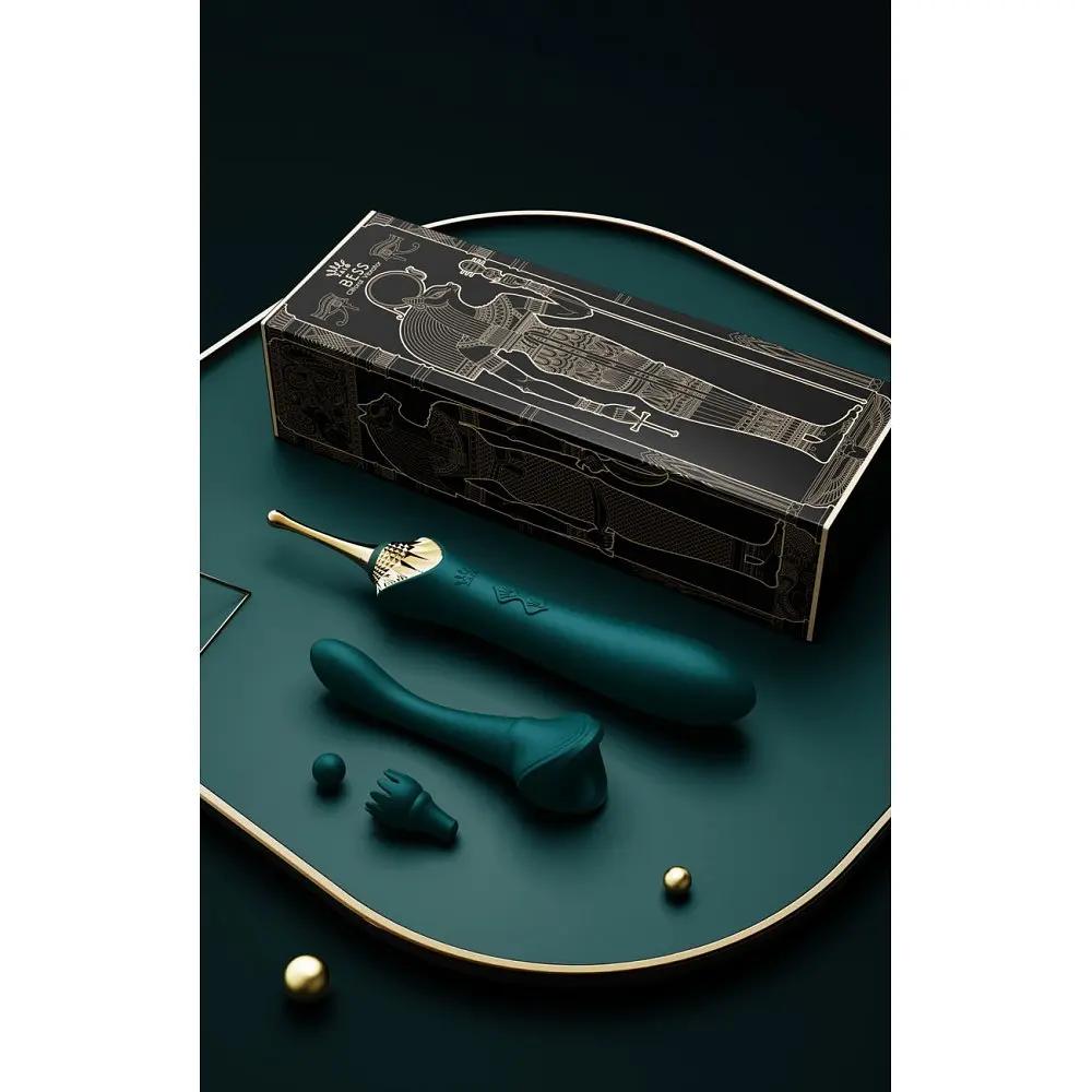 Вібратор Zalo Bess Pin Point Vibrator Вишуканий для клітора з насадками, 22х3.3 см чорний - фото 12