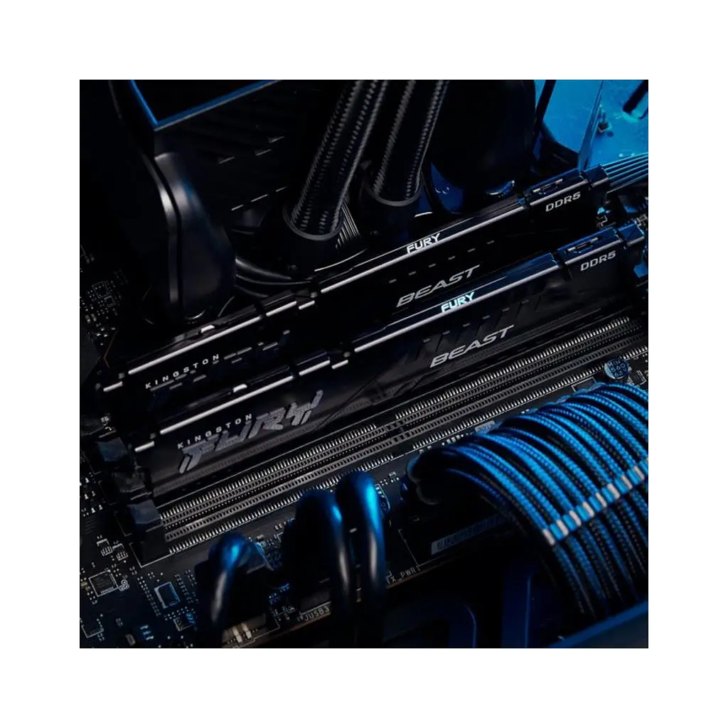 Модуль памяти для компьютера DDR5 64GB (2x32GB) 5600 MHz Fury Beast Black Kingston Fury (ex.HyperX) (KF556C36BBE2K2-64) - фото 9