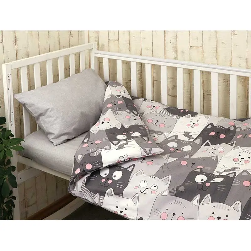 Комплект постільної білизни Vintage Немовля 60х120 см бязь (932.02_Grey Cat) - фото 3