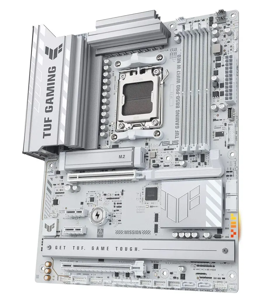Материнська плата ASUS TUF GAMING B850-PRO WIFI7 W NEO WHITE (TUF GAMING B850-PRO WIFI7 W NEO) (Socket AM5, AMD B850, ATX) - фото 2