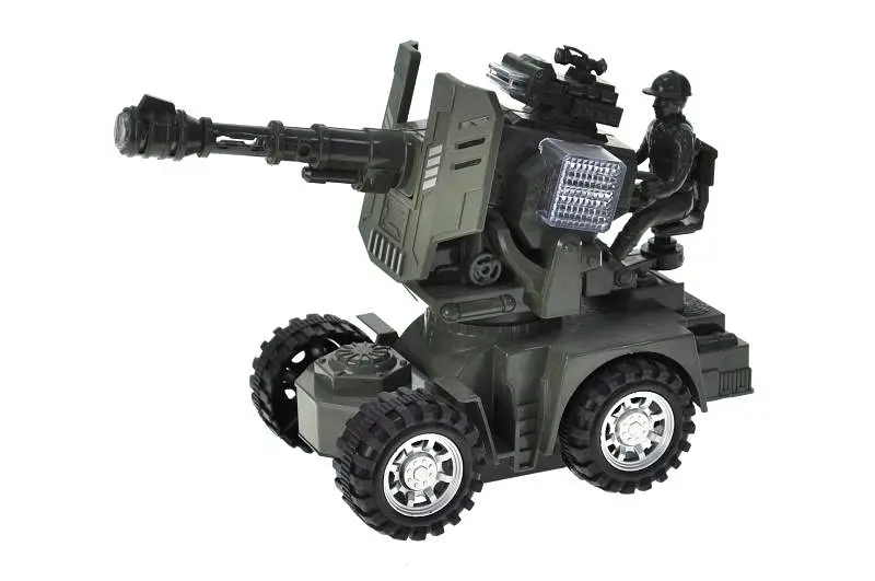 Игрушка пушка на радиоуправлении колесная артиллерийская аккумуляторная Assault Tank A8863-128, в коробке р.33,5х12,5х20,5см - фото 4
