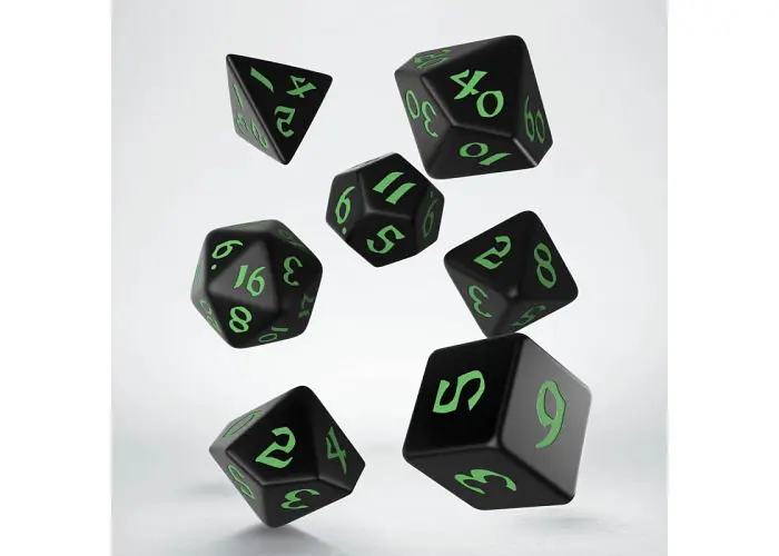 Набір кубиків Classic Runic Black & green Dice Set , 7 шт. (SCLR02) - фото 2