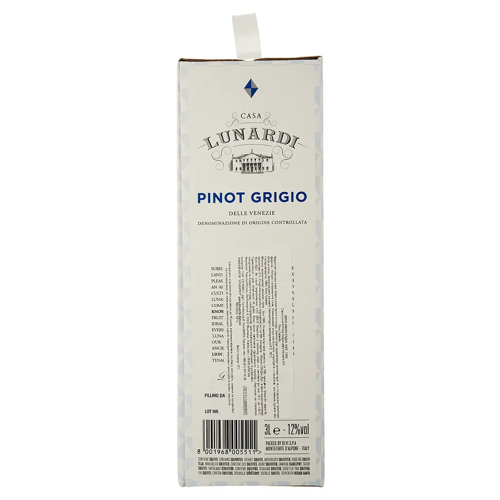 Вино Casa Lunardi Pinot Grigio IGT, біле, сухе, 3 л - фото 2