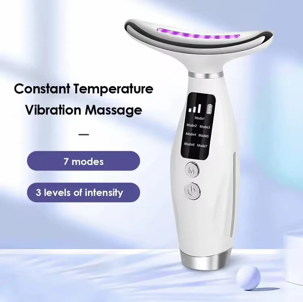  Масажер для шиї та обличчя з підігрівом NeckLift Pro 7 в 1 LED - фото 13