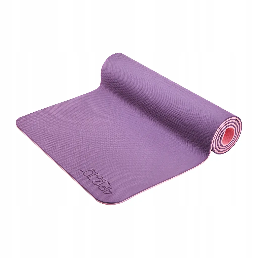 Килимок (мат) спортивний 4FIZJO TPE 180 x 60 x 0.6 см для йоги та фітнесу Violet/Pink (P-5907739316950) - фото 8