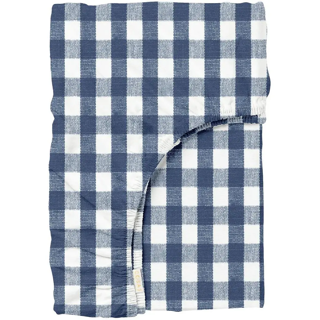Простирадло на резинці в дитяче ліжечко Cosas Navy Check 60х120х12 см (NavyCheck_120)
