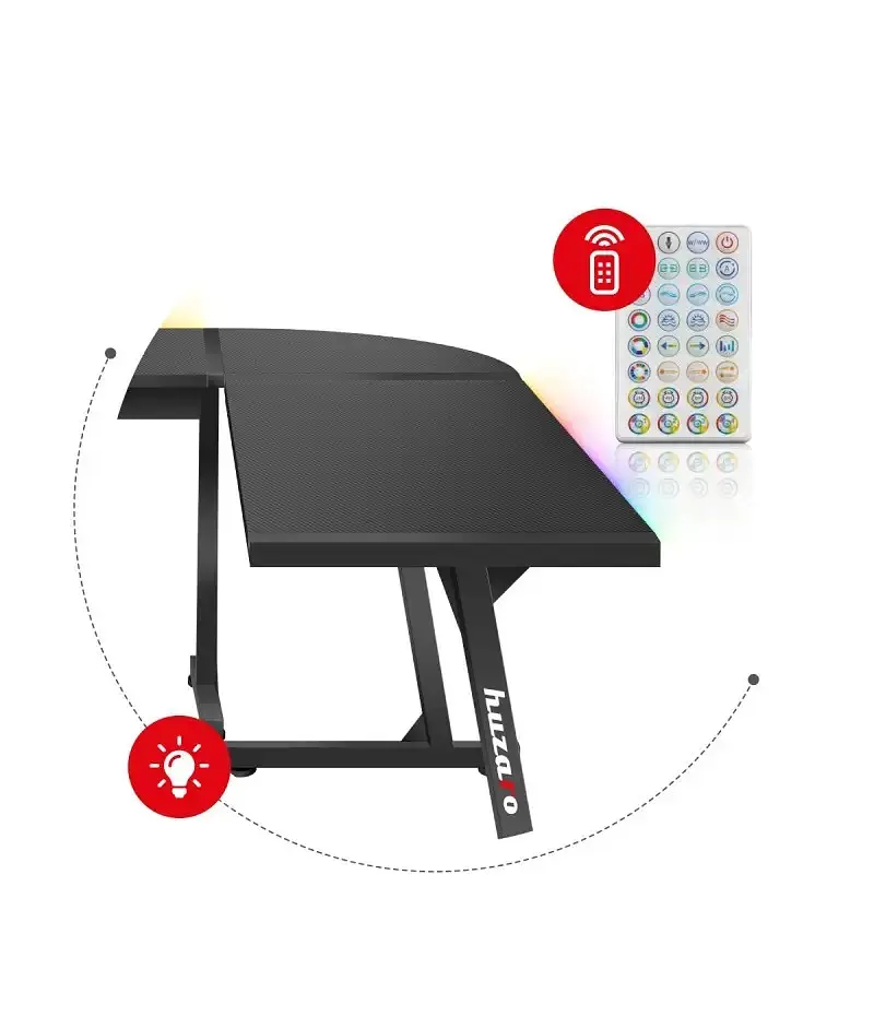 Компьютерный стол Huzaro Hero 6.0 RGB LED Black - фото 6