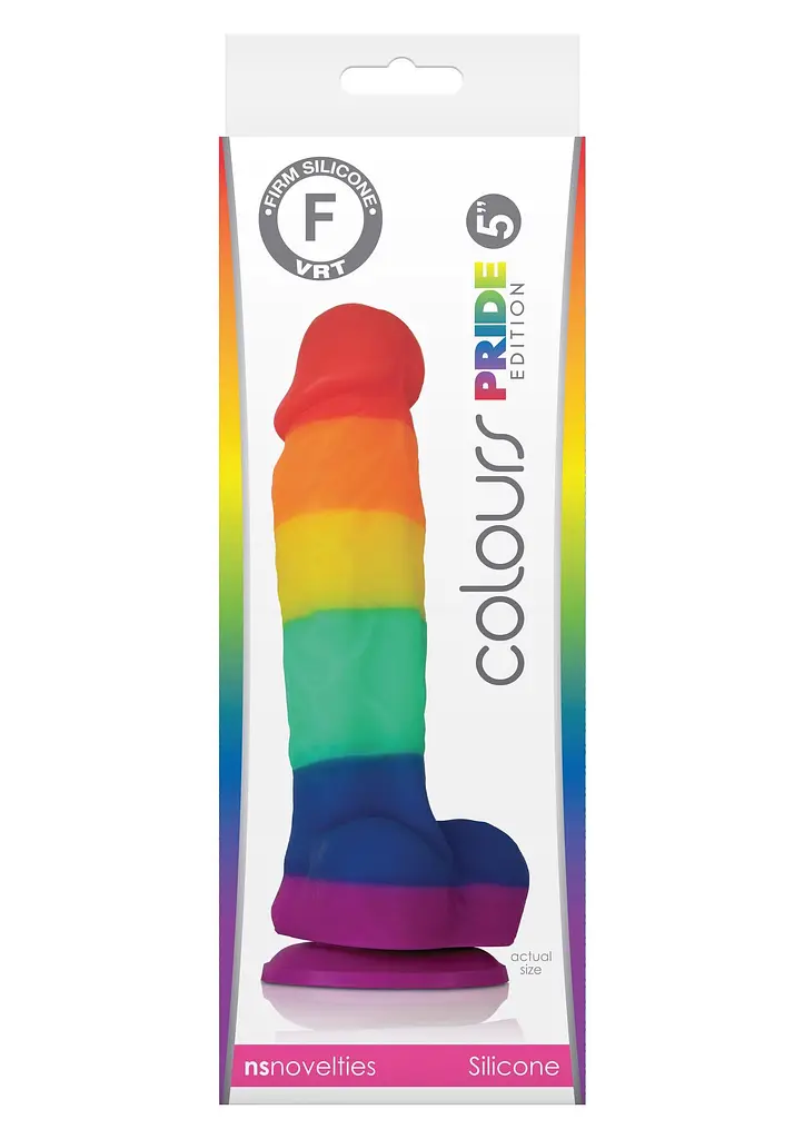 Фаллоимитатор Colours Pride Edition 5" 18.5 см радужный - фото 2