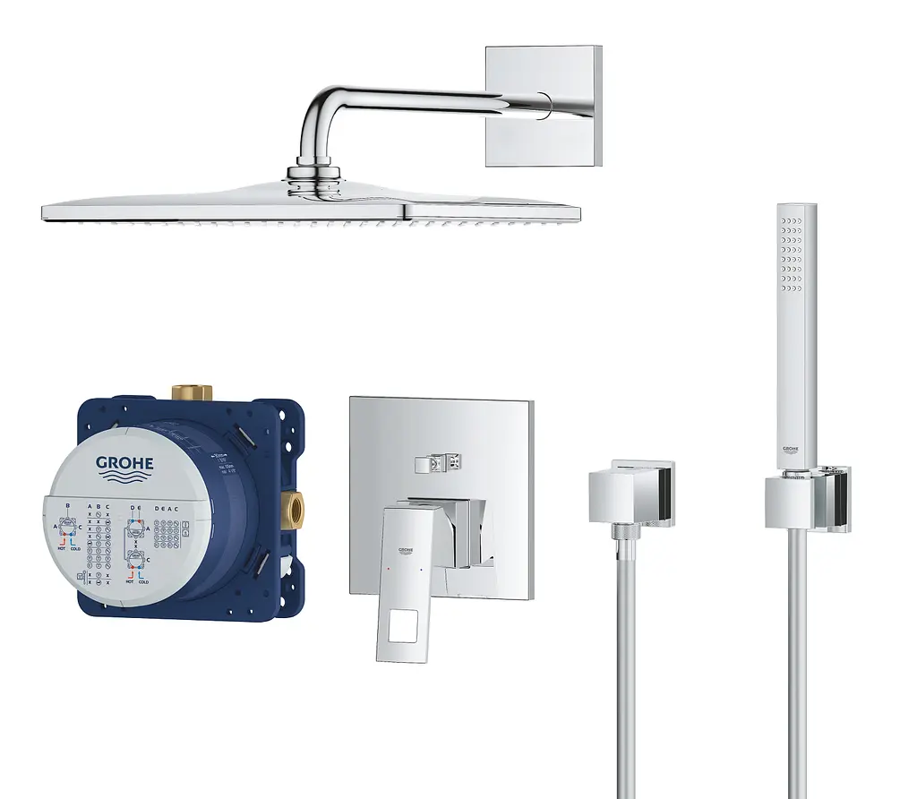 Душова система прихованого монтажу Grohe Eurocube 25238000, Хром - фото 5