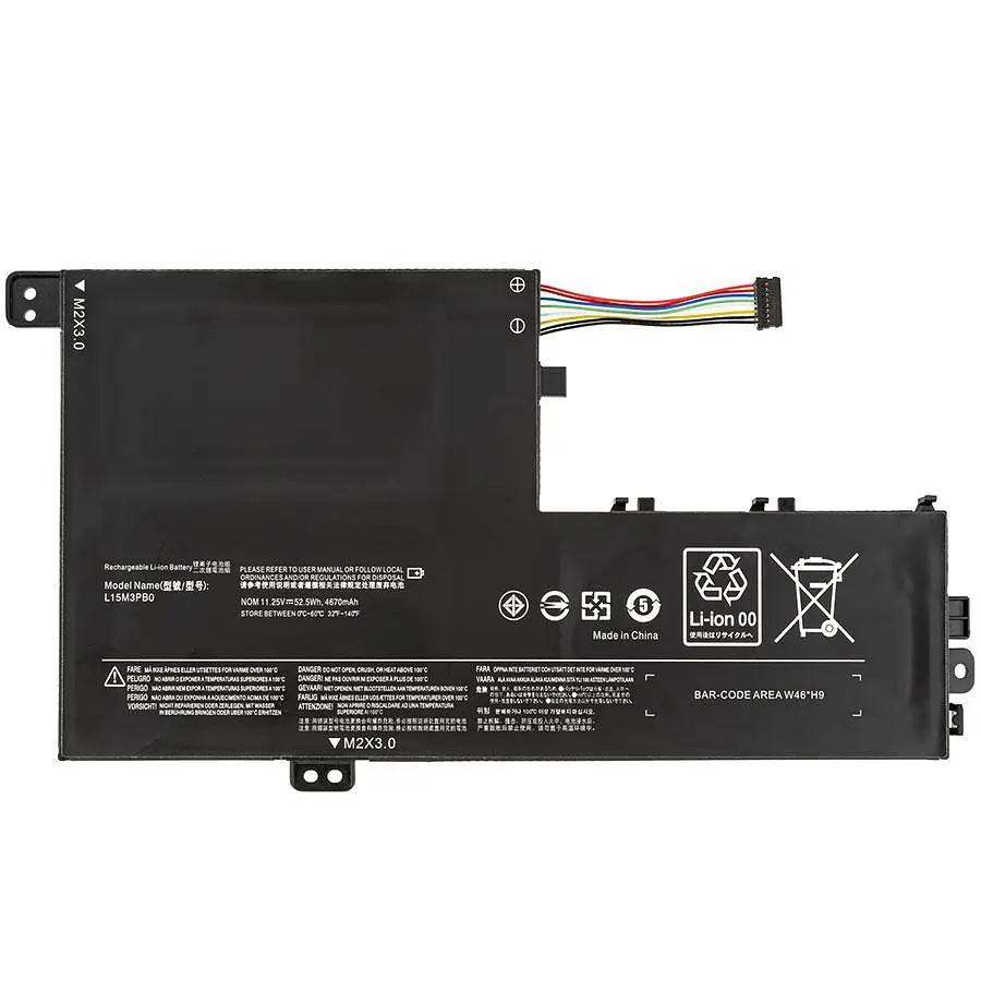 Батарея для ноутбука Lenovo L15M3PB0 (ДИВИТИСЯ КРІПЛЕННЯ! IdeaPad: 320S-14IKB 330S-15IKB) 11.25V 4670mAh 52.5Wh Чорний - фото 2