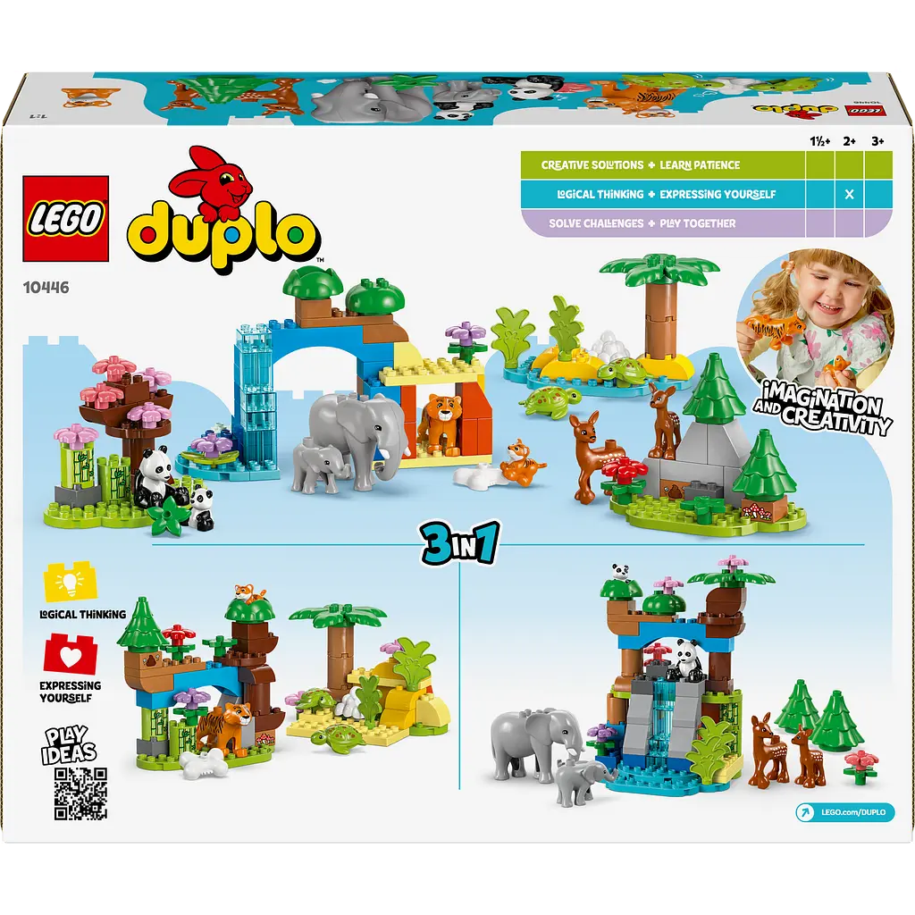 Конструктор LEGO DUPLO Town Сімейства диких тварин 3 в 1, 92 деталі (10446) - фото 2