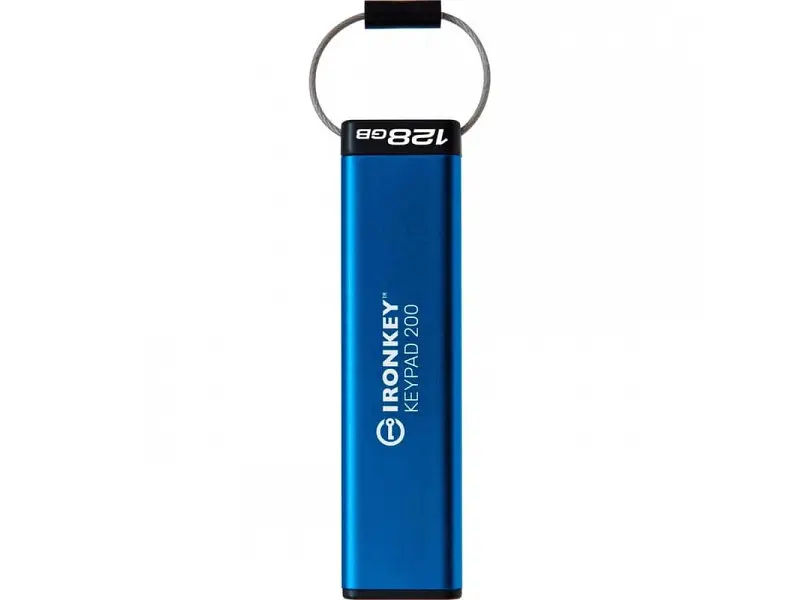 Флешка Kingston 128 GB IronKey Keypad Blue USB 3.2 (IKKP200C/128GB)