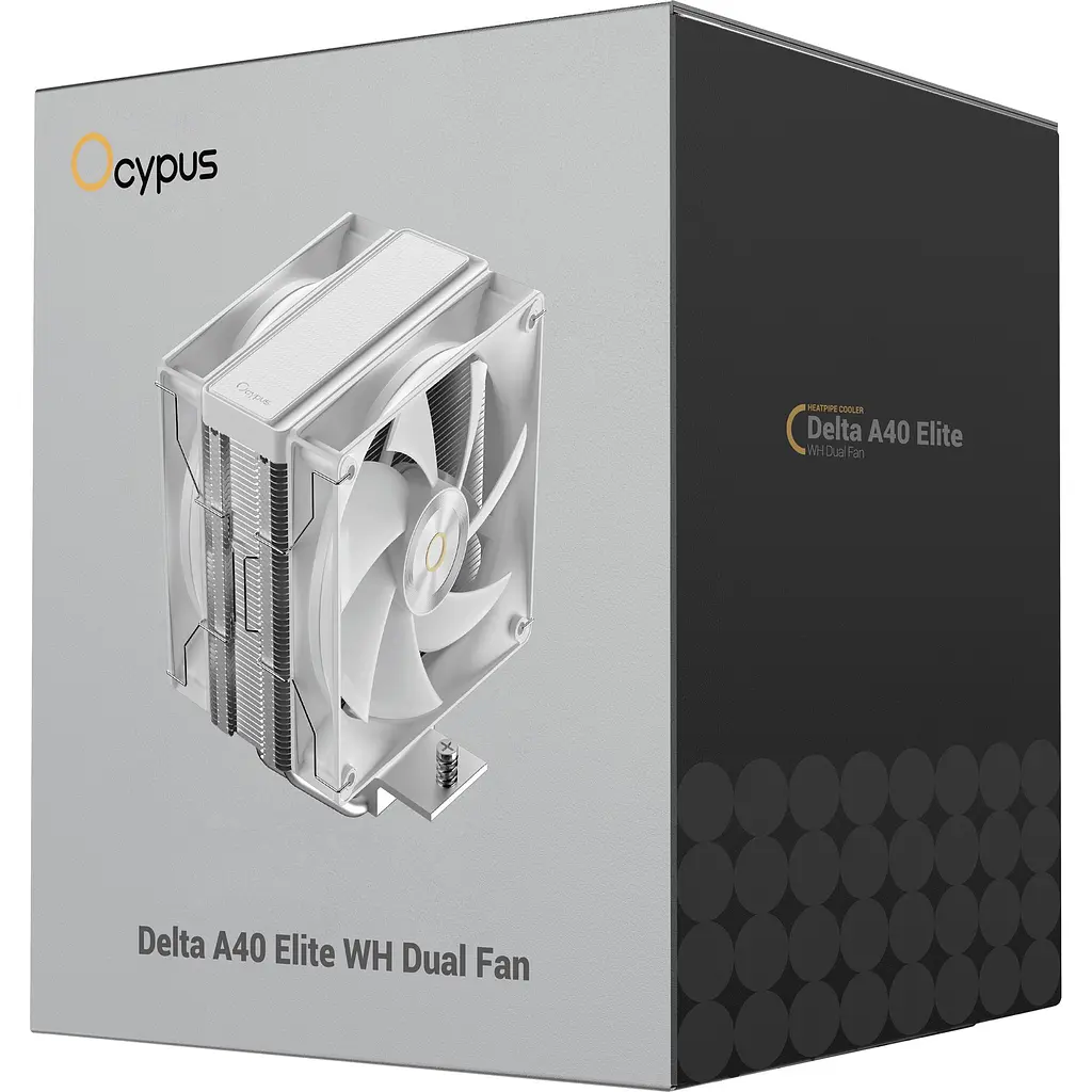 Кулер для процесора Ocypus Delta A40 Elite Dual Fan White (DELTA-A40-WH2NNWN00X-GL) [165822] - фото 10