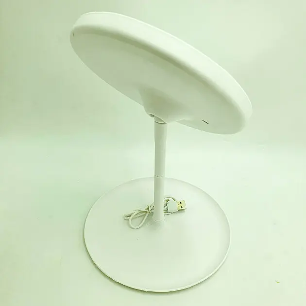 Дзеркало з Led підсвічуванням та акумулятором кругле косметичне для макіяжу регулювання та яскравості світіння UKC 809 білий - фото 6