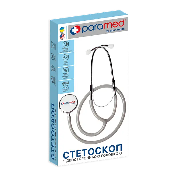 Стетоскоп с двухсторонней головкой Paramed - фото 3