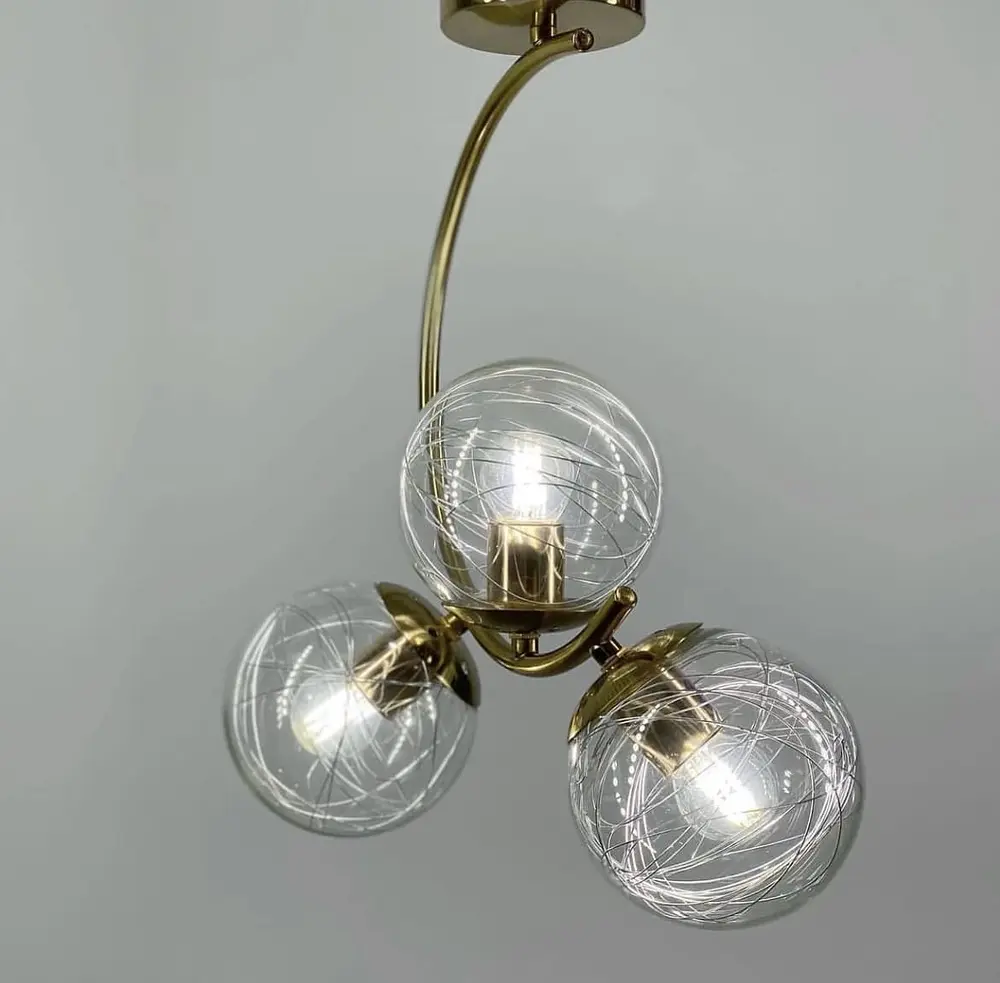 Люстра в форме полумесяца в цвете корпуса латунь Ст. 068/3 AB | Line F - фото 3