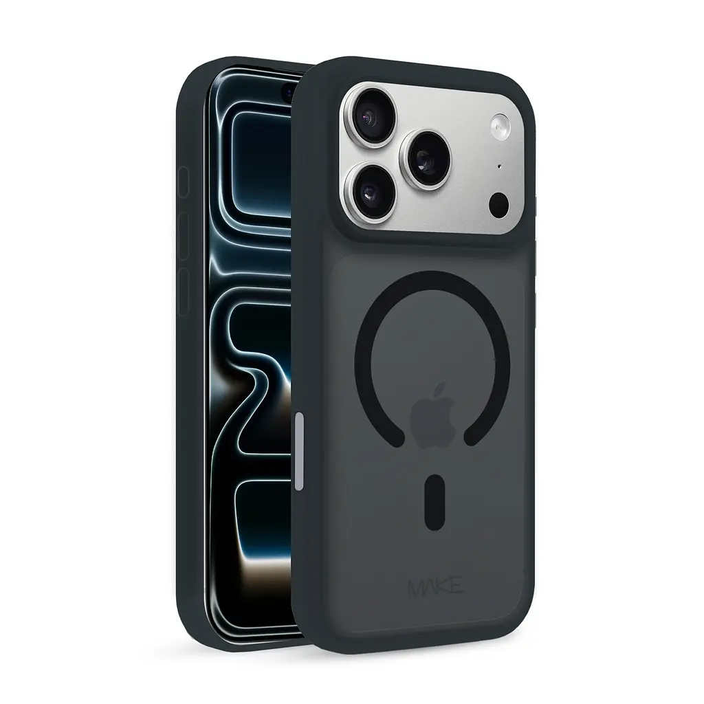Чохол MAKE Apple iPhone 17 Pro Max Silicone Aura Magnet Black - фото 2