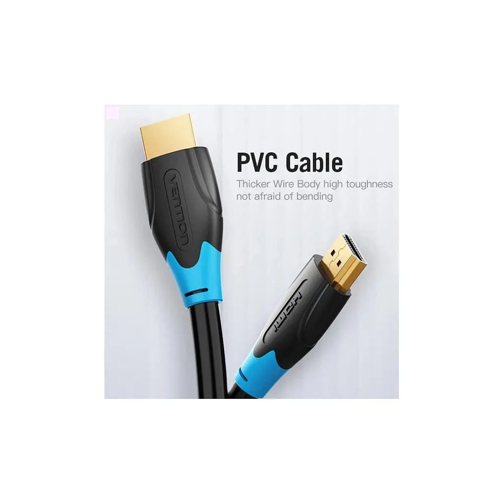 Кабель мультимедійний HDMI M to HDMI M 3.0m 4K60Hz black Vention (AACBI) - фото 4