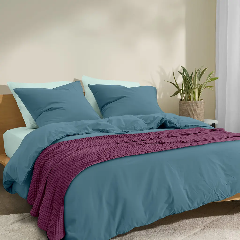 Плед-покривало Cosas Ruby Waffle Weave 110х140 см марсала (Blanket_30Ruby_WaffleWeave_110x140) - фото 3