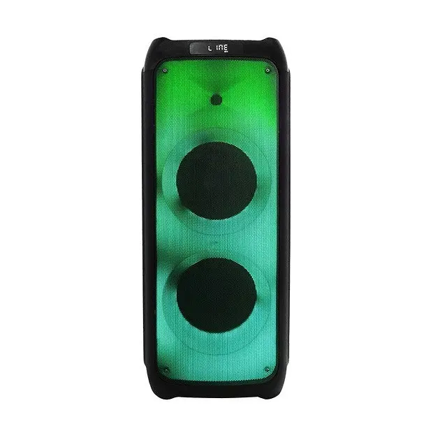 Портативная колонка ZXX-5508 Акустическая система 1000Вт RGB подсветка с 2 микрофонами и пультом 2х8" Черный - фото 3