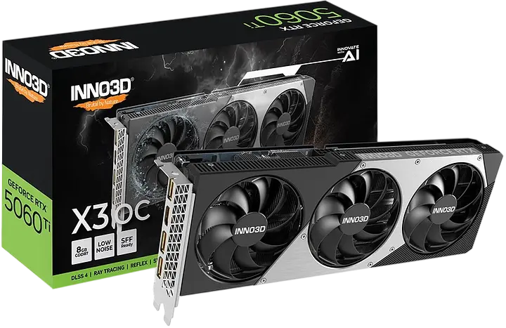 Відеокарта GeForce RTX5060 Ti 8GB Inno3D X3 OC (N506T3-08D7X-193075L)