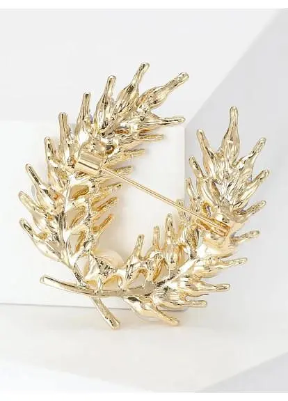 Брошь Колосья пшеницы колоски венок брошь-булавка символ Украины желто-голубая - фото 2