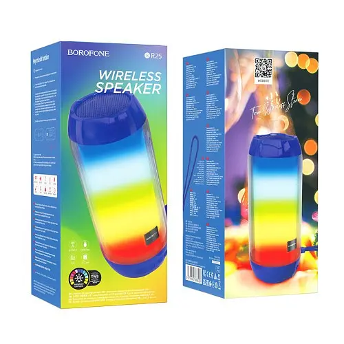 Акустична система Borofone BR25 Crazy sound colorful luminous синя - фото 5