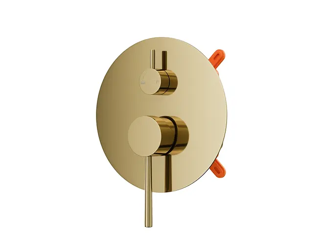 Душевая система скрытого монтажа Corsan Lugo gold + BOX Z03MGL, Золотой - фото 3