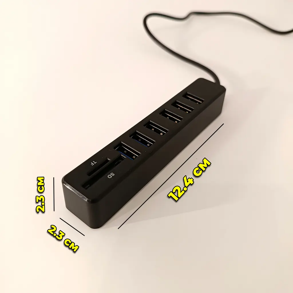 USB хаб (6 x USB, 1 x microSD/TF, 1 x SD/SDHC/SDXC). Довжина шнура 90 см. - фото 12