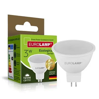 Лампочка Eurolamp LED SMD MR16 3W GU5.3 3000K 220V (LED-SMD-03533(P)) - фото 2