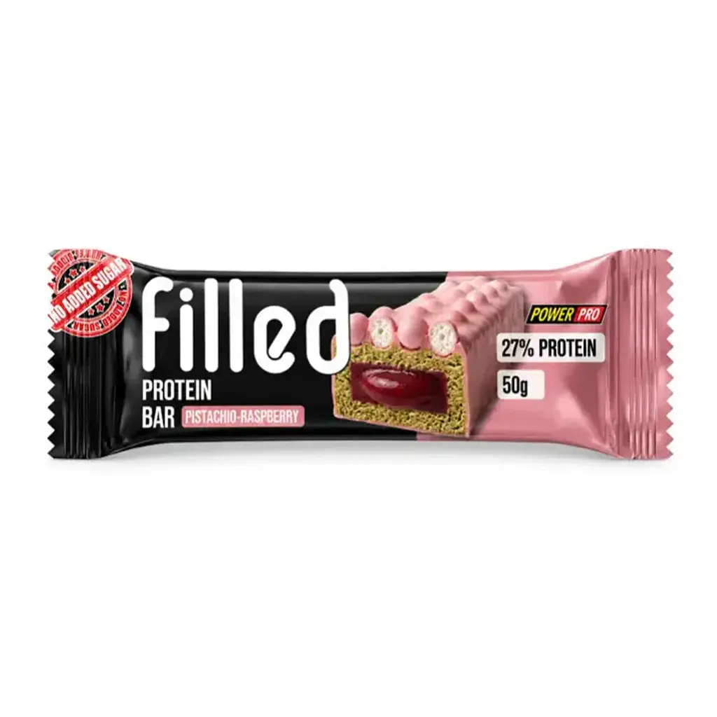 Filled Bar 27% — 10 × 50 г Pistachio Raspberry
