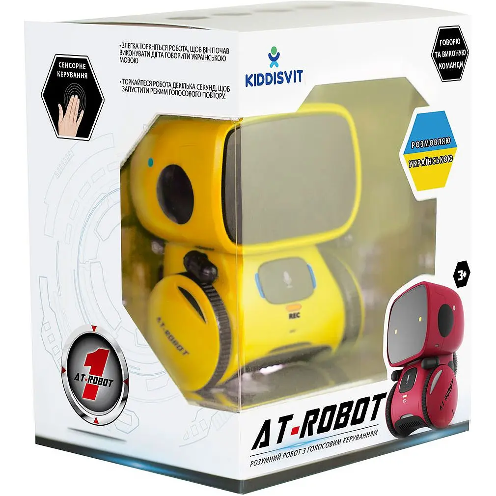 Радіокерований робот AT-Robot з голосовим керуванням Yellow (AT001-03-UKR) [113037] - фото 9