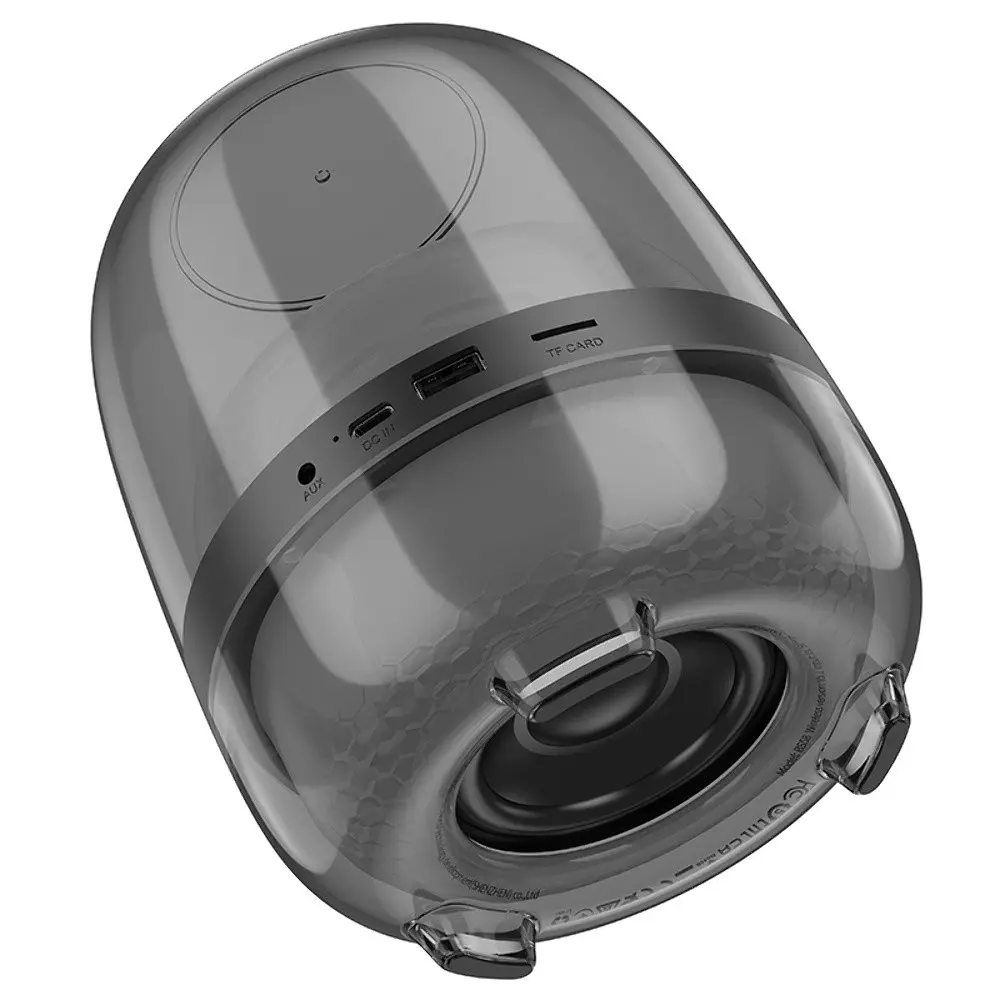 Портативна bluetooth колонка Hoco BS58 TWS з LED підсвічуванням magic чорний night - фото 6