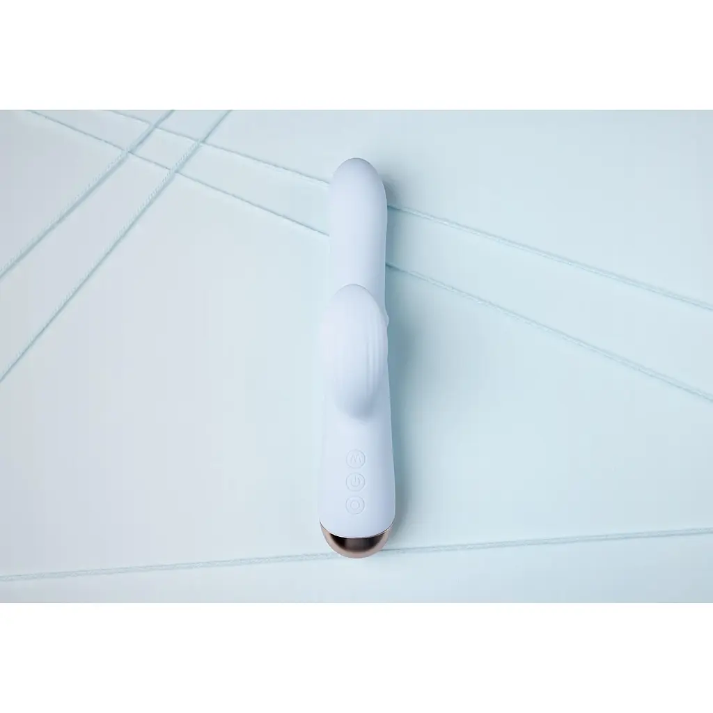 Вибратор-кролик Loveline Artic Blue 23 см (голубой) - фото 21